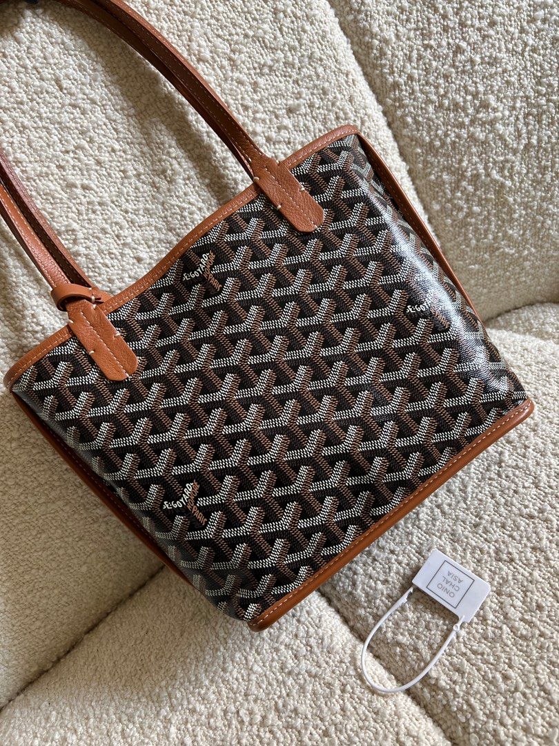 Goyard Anjou Mini Noir et Naturel (Black/Tan)