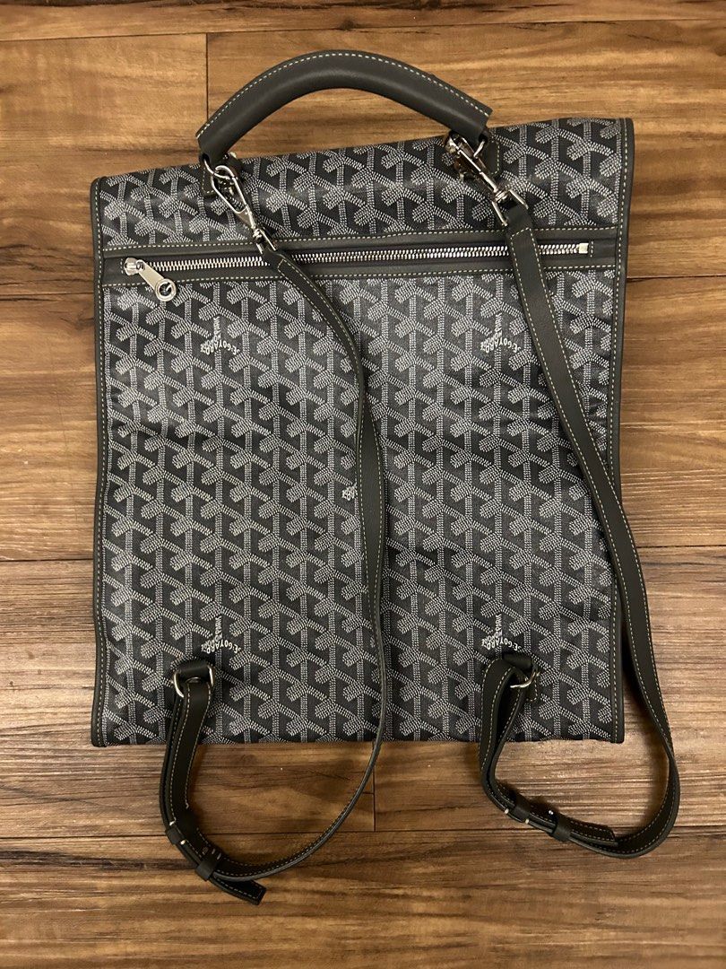 Goyard Saint Leger Backpack, Black, Preowned in Dustbag, WA001