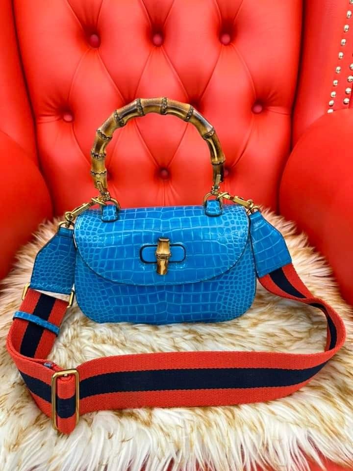 Gucci crocodile bamboo bag clearance