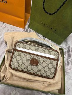 NEW GUCCI MESSENGER BAG 145809 GUCCISSIMA GG BAG CANVAS SHOULDER