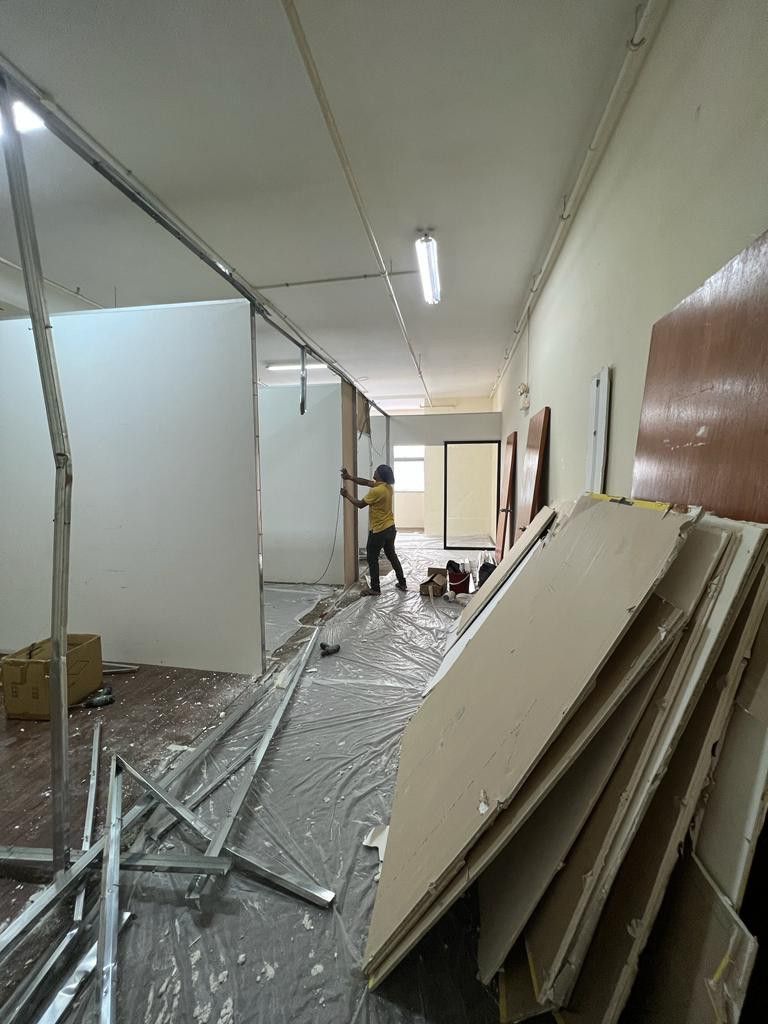 Hacking,Dismentle, disposal, partition &false ceiling,electrical