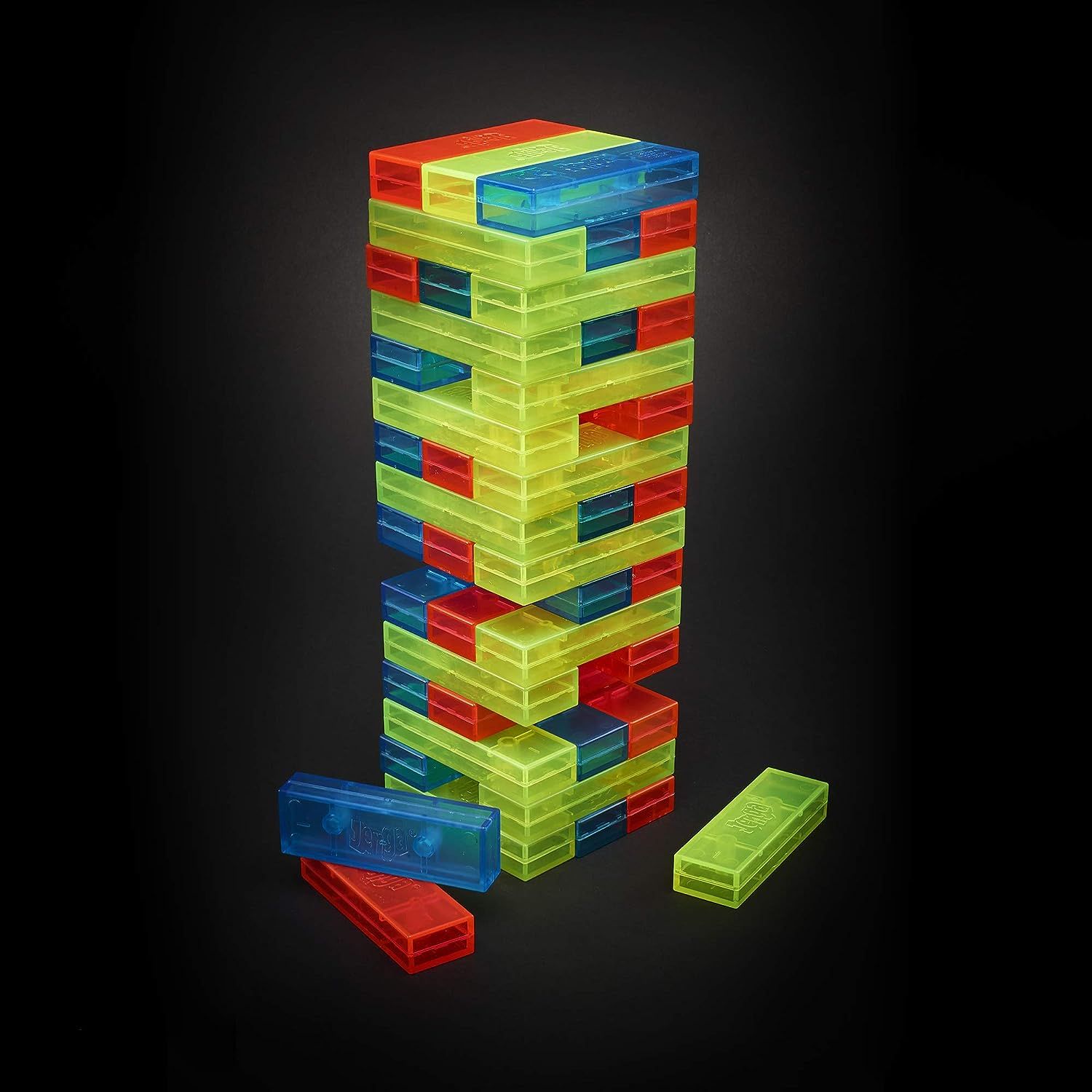 Hasbro Jenga Neon Pop Building Blocks Tumbling Tower Game, Hobbies ...
