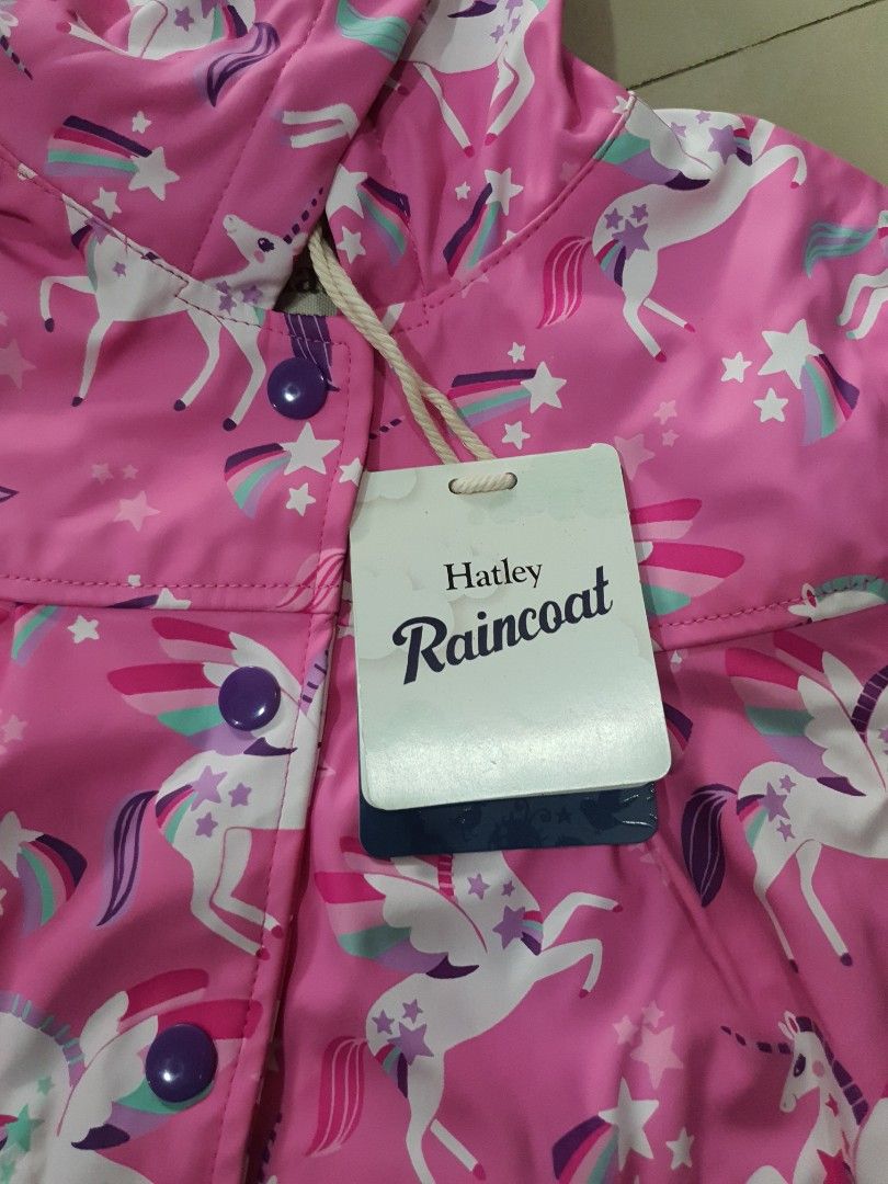 Hatley Rainbow Unicorn Raincoat Size 3 Babies Kids Babies