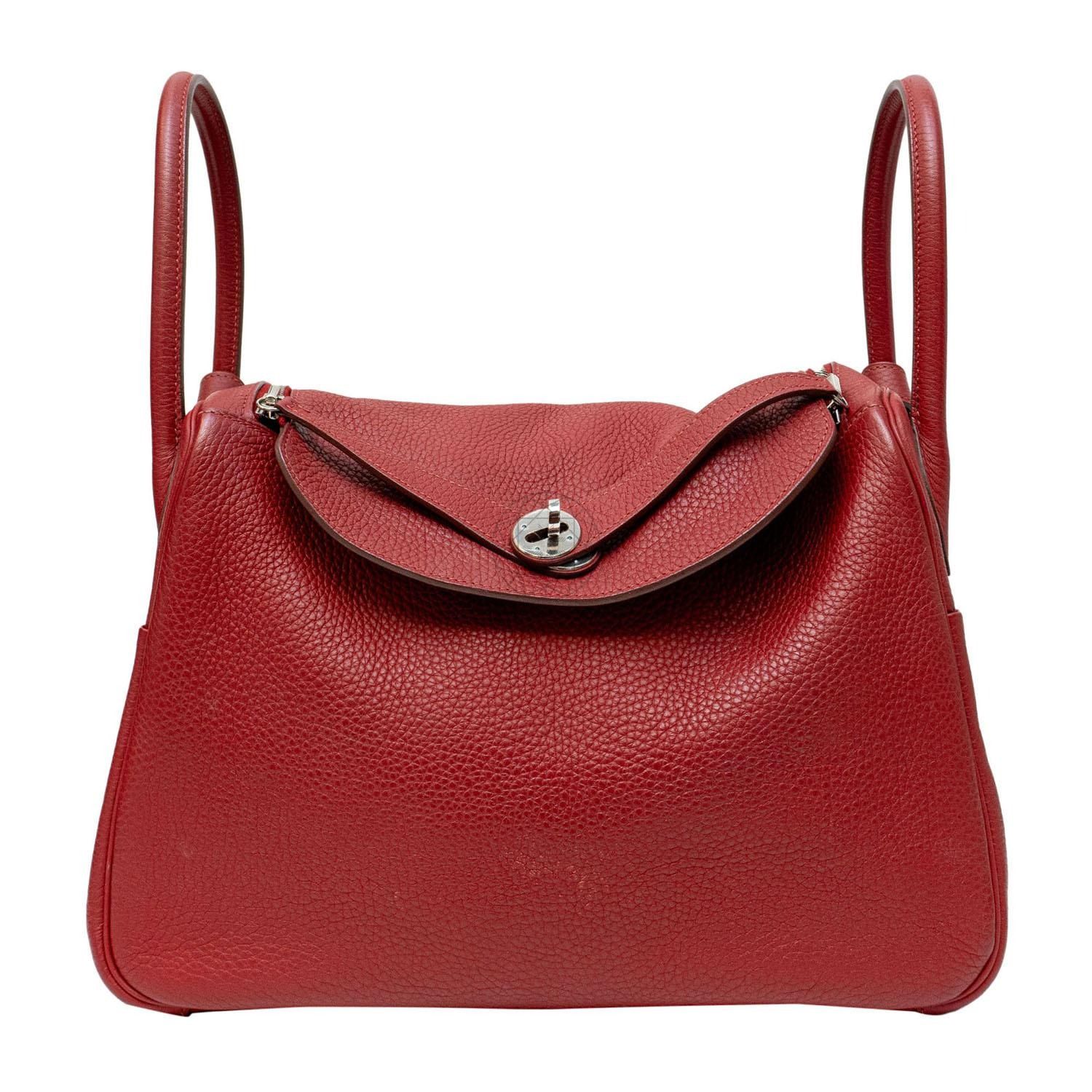 Pre-order Hermes Lindy 34 Clemence Stamp Square Q Red, Luxury, Bags &  Wallets on Carousell