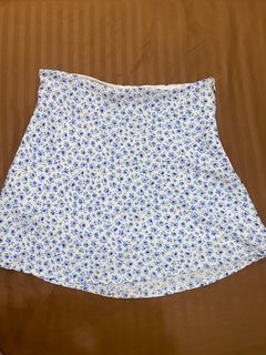 H&M A-Line Blue Flowy Skirt Cottage Core Girly
