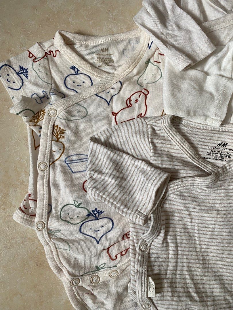 H M Organic Cotton Rompers Set Babies Kids Babies Kids