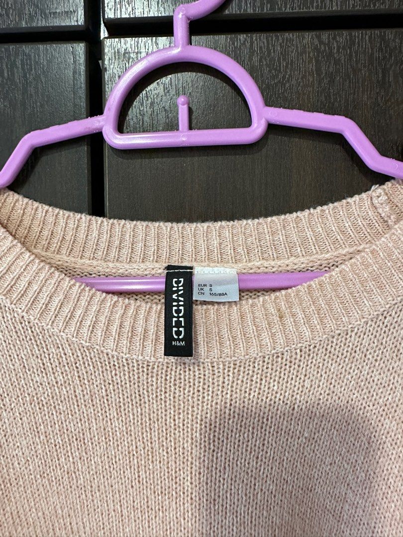 H M pink sweater Women s Fashion Tops Longsleeves on Carousell