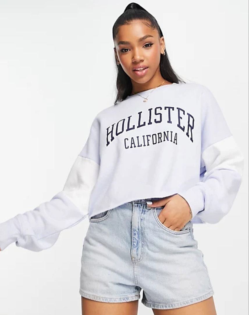 Hollister cropped sweater clearance