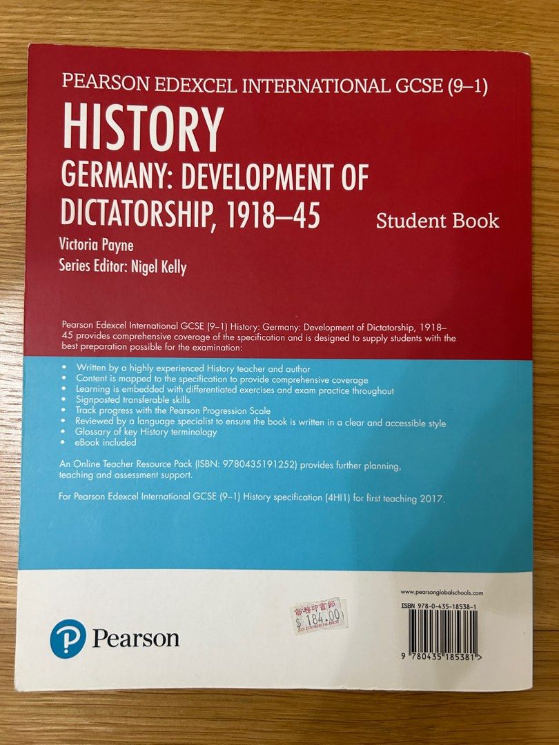 igcse history germany development of dictatorship 191845, 興趣及遊戲, 書本