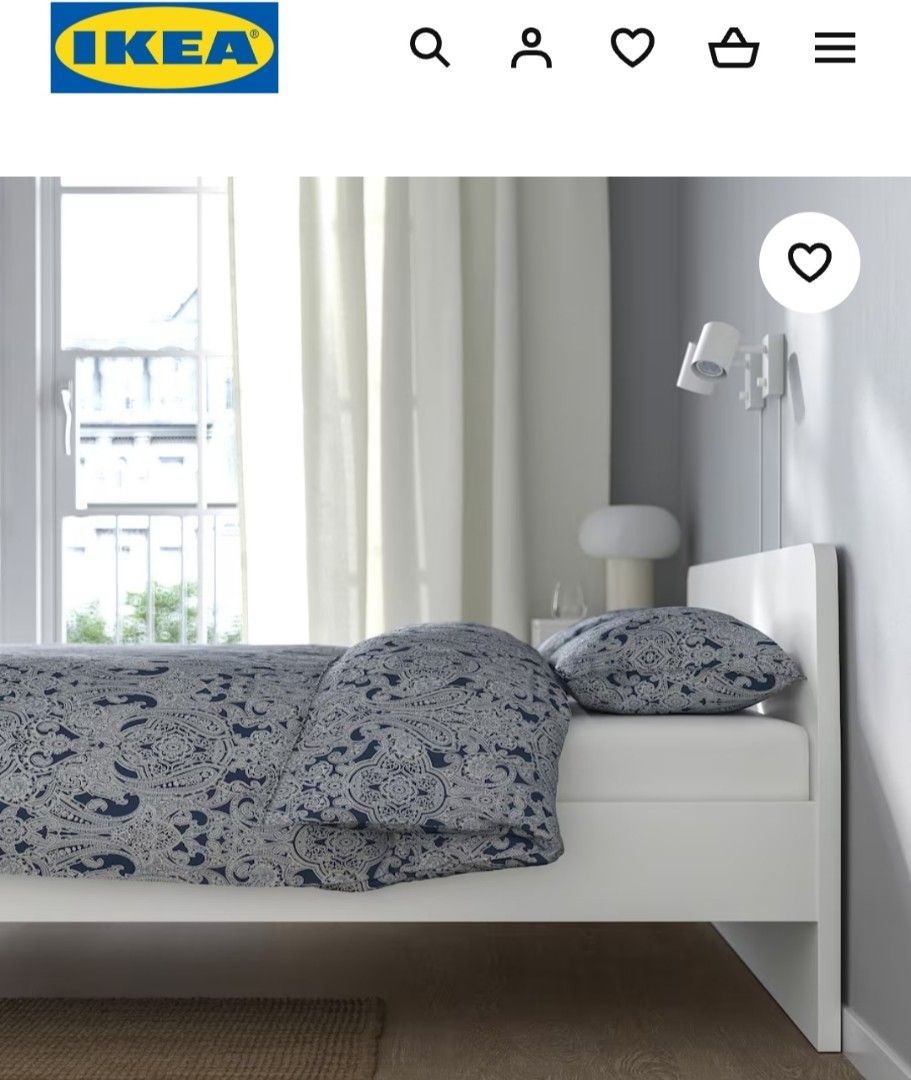 Ikea Bed Frame Askvoll King Size, Furniture & Home Living, Furniture