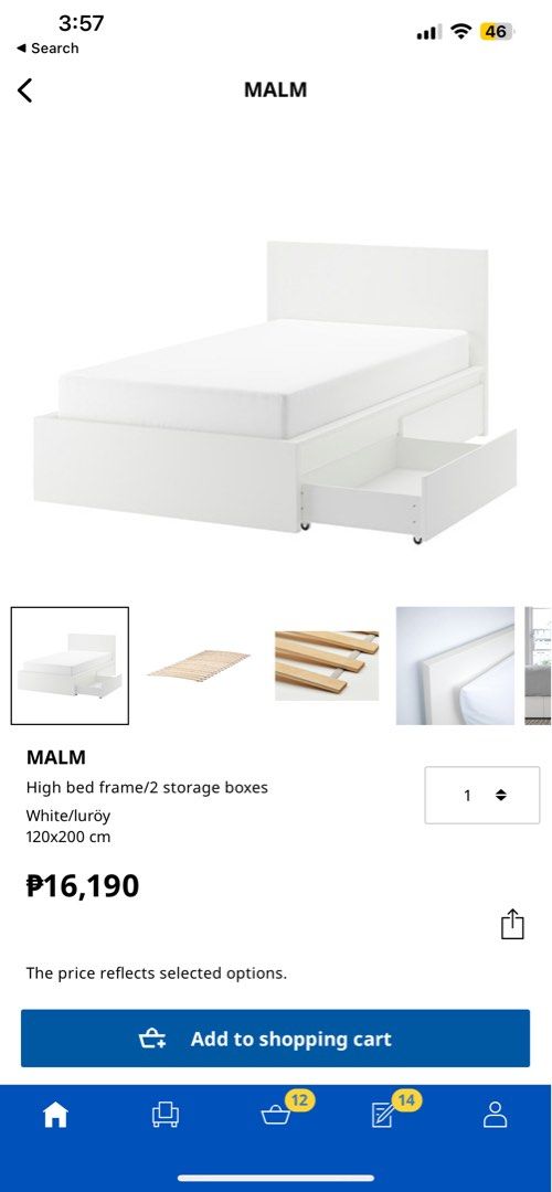 Ikea Malm High Bed (120X200Cm), Furniture & Home Living, Furniture, Bed  Frames & Mattresses On Carousell