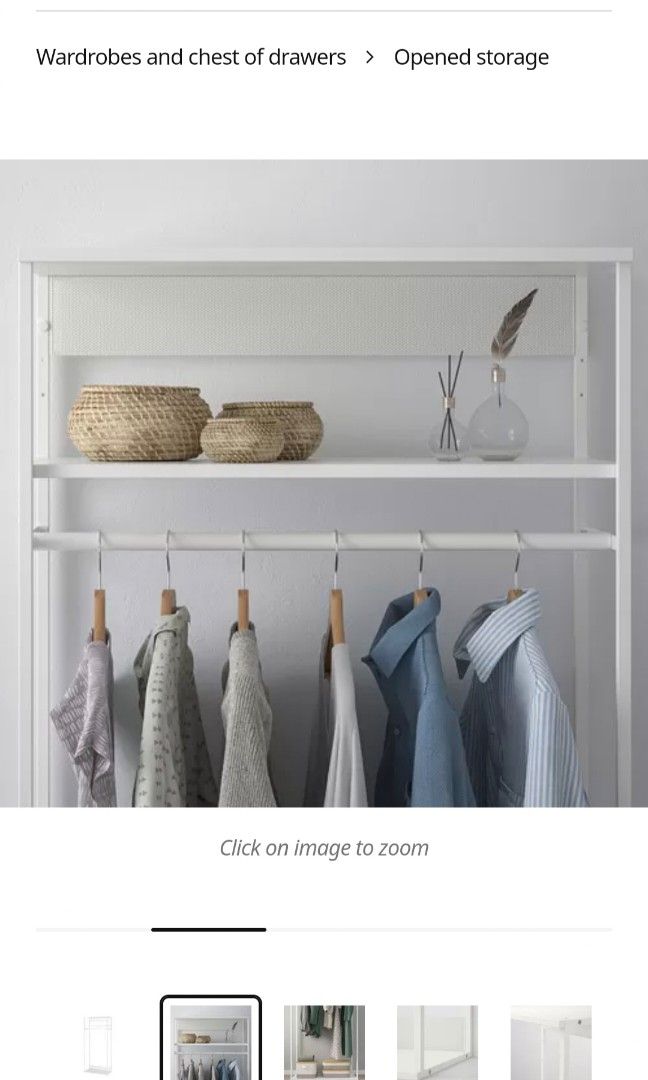 Platsa open top clothes hanging unit