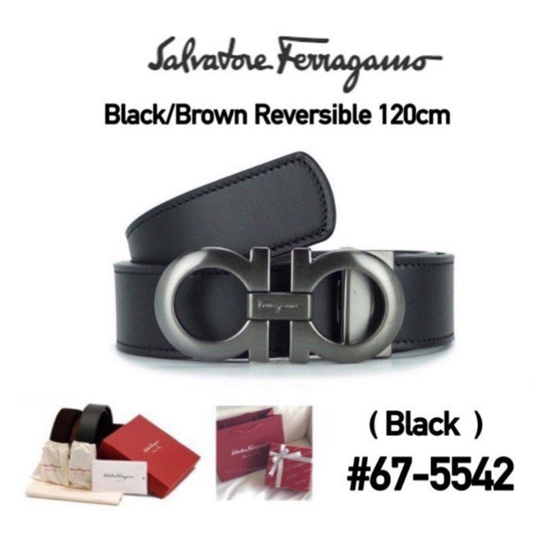 Salvatore Ferragamo Buckle Reversible Belt Black/Mint Size 34
