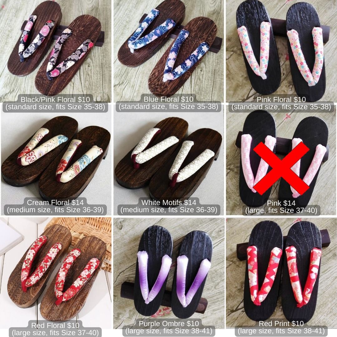 Japanese Geta Sandals Yukata Japan Kimono Traditional Clothing Costume
