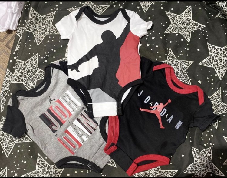 Newborn jordan onesies sales
