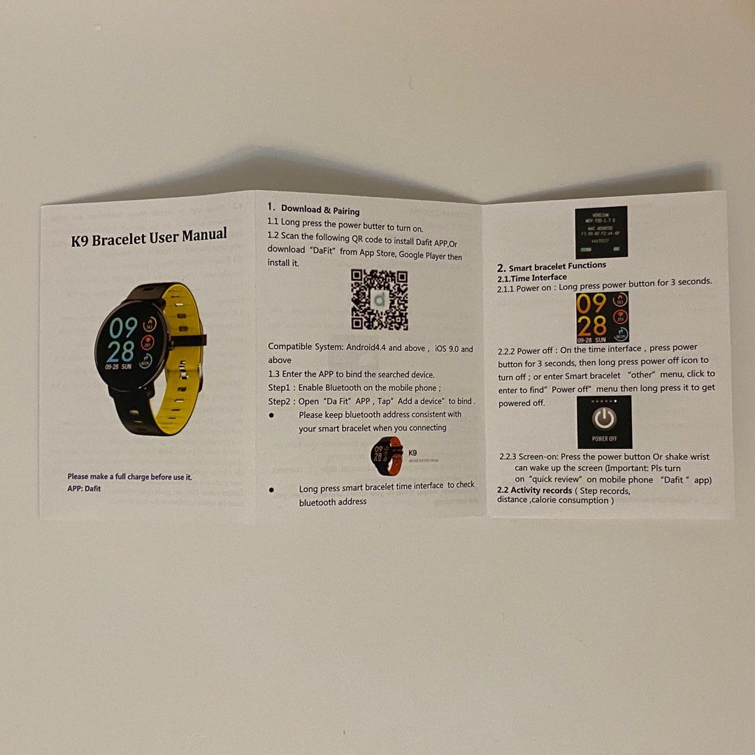 K9 smartwatch 2025 manual