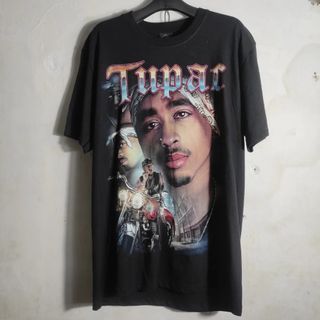Kaos Tupac Shakur Glow In The Dark Bootleg Thailand ( Built Up )