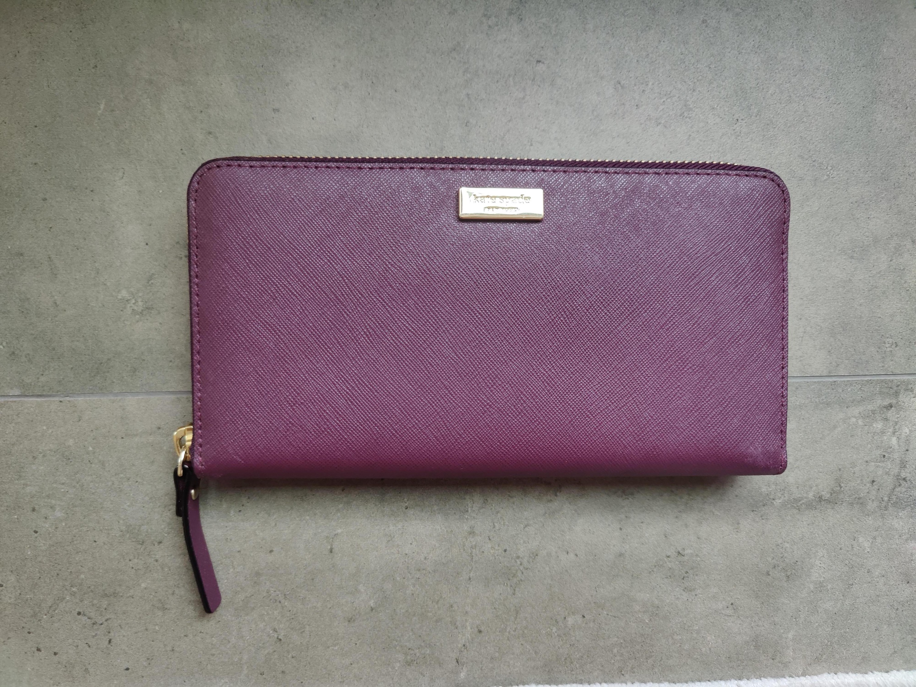 Deep plum kate spade wallet discount