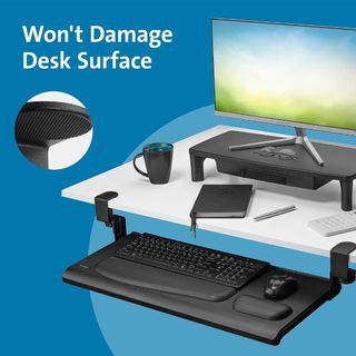 Kensington Clamp-On Ergonomic Keyboard Tray Drawer