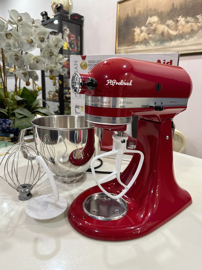KitchenAid Artisan TiltHead Stand Mixer (4.8L) 5KSM125 Empire Red, TV