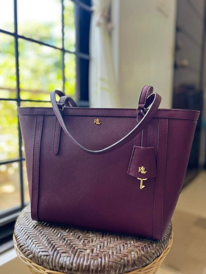 Lauren by Ralph Lauren Clare Tote, Luxury, Bags & Wallets on Carousell