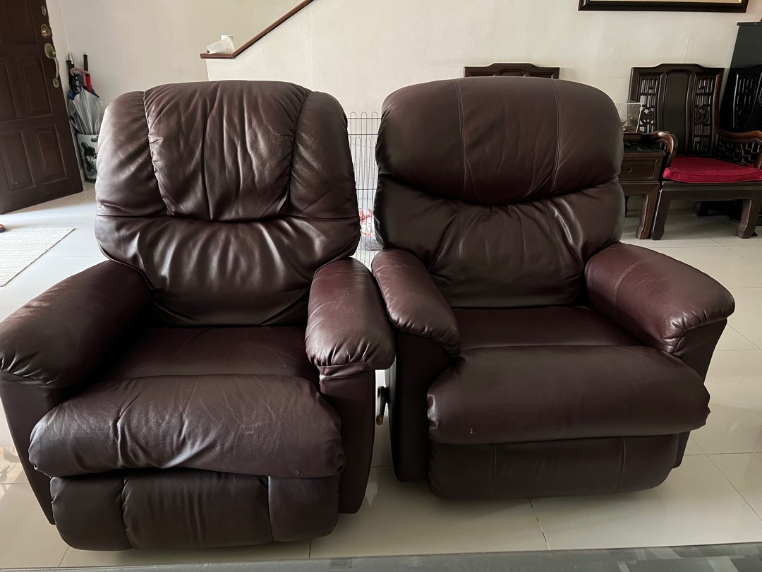Lazy Boy Recliner Leather Chairs, Furniture & Home Living, Furniture
