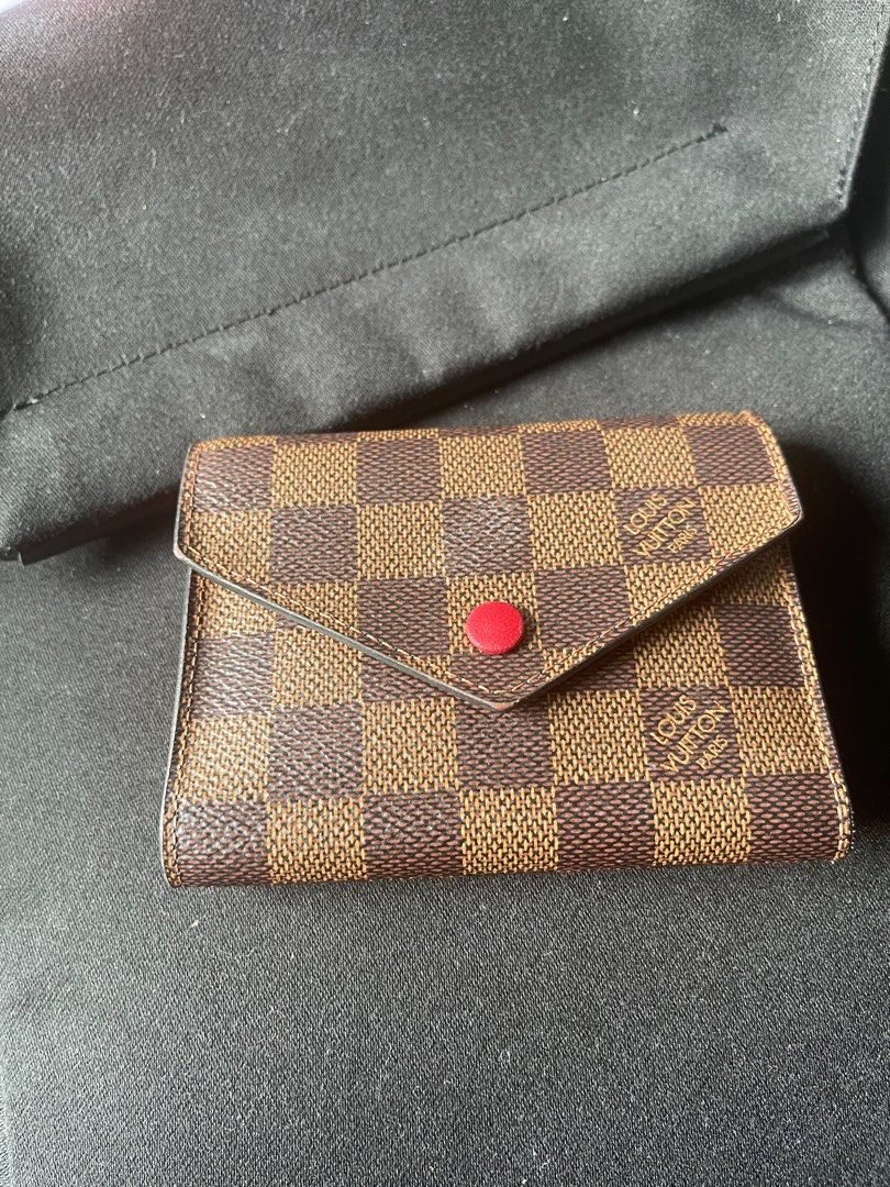 Louis Vuitton Studded Victorine Wallet Damier Ebene Pink - LVLENKA