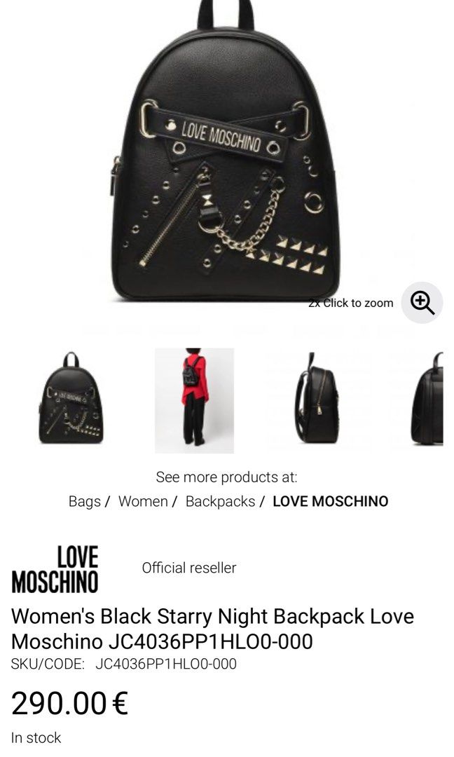 Love moschino backpack best sale 2019