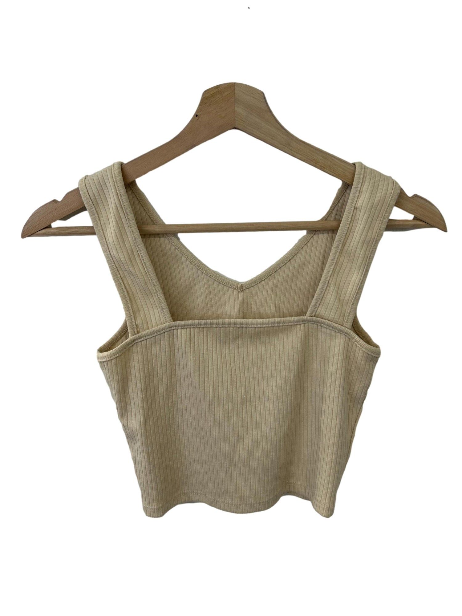 Lovet Tan Crop V-Neck Camisole