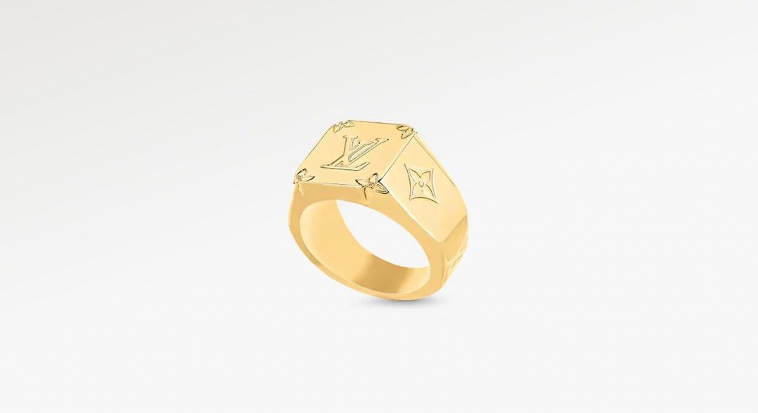 Louis vuitton monogram store signet ring