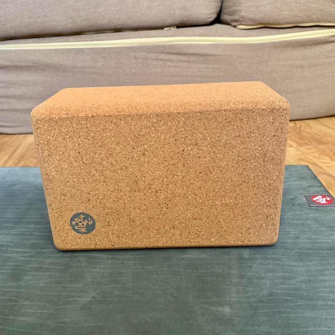 Manduka cork yoga block on Carousell