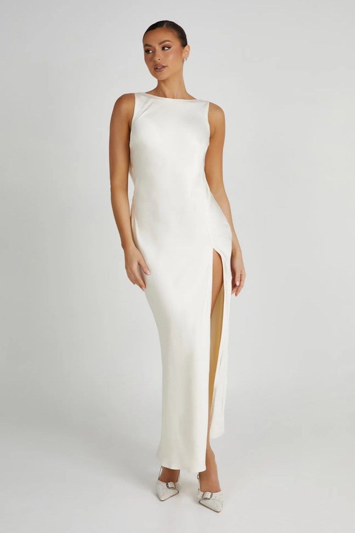 White meshki dress sale