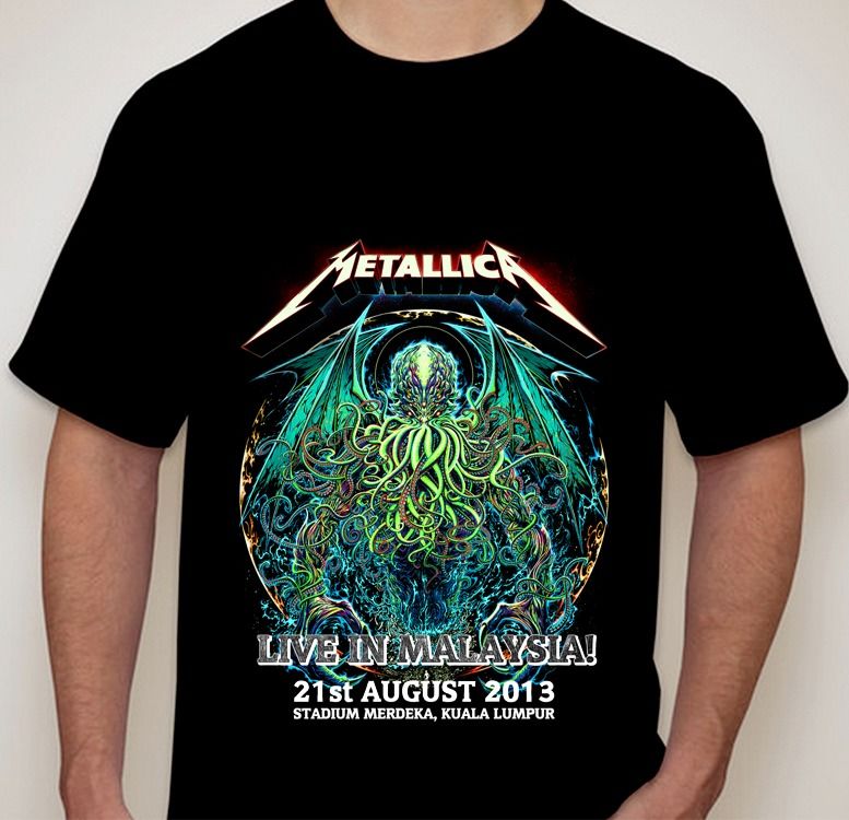 Metallica Live in Malaysia 2013 tshirt Men s Fashion Tops Sets