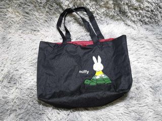 Miffy Black Red Drawstring Tote Bag