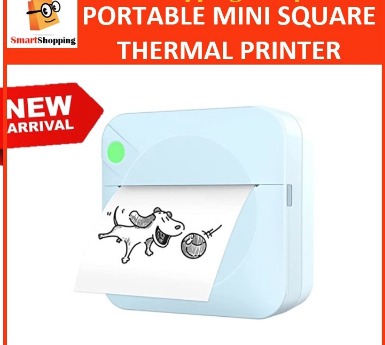 Mini Portable Square Wireless Bluetooth Pocket Thermal Printer Android ...