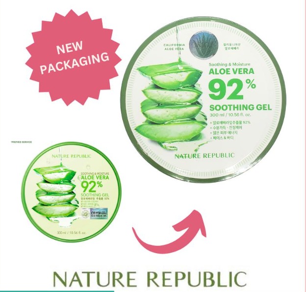 Nature Republic Aloe Vera Soothing Gel 300mL, Beauty & Personal Care