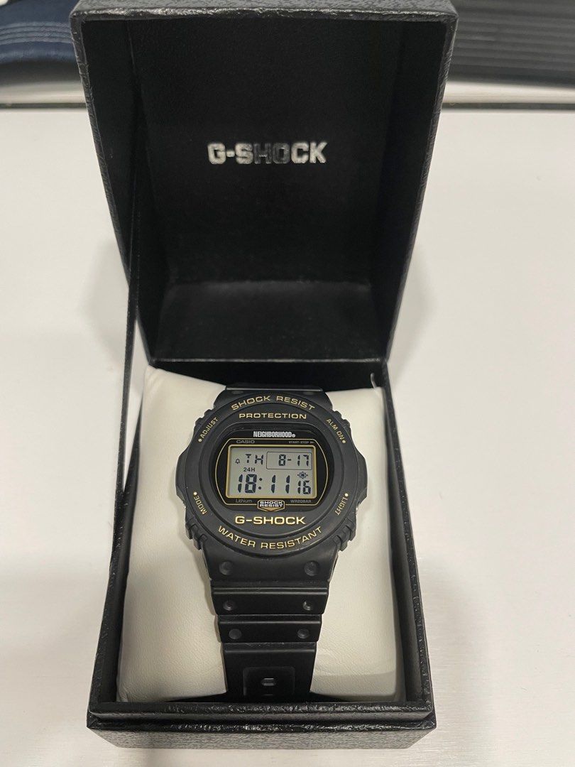 neighborhood g-shock DW5750, 男裝, 手錶及配件, 手錶- Carousell