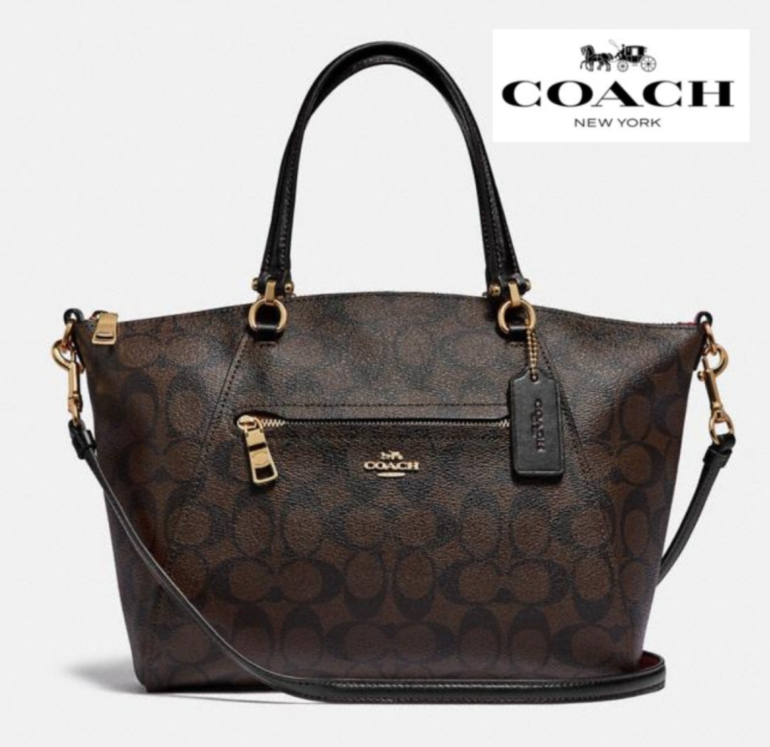 New Coach Original Dark Brown Signature Collection PRAIRIE SATCHEL