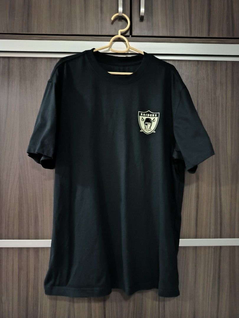 Black Las Vegas Raiders Gray Pinstripe New Era Short Sleeve T-Shirt S