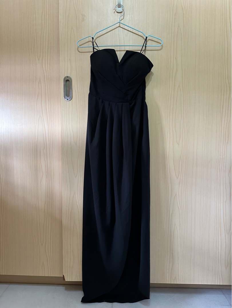 NEW LOOK Evening Dress gown in Black Strapless Women s Fashion