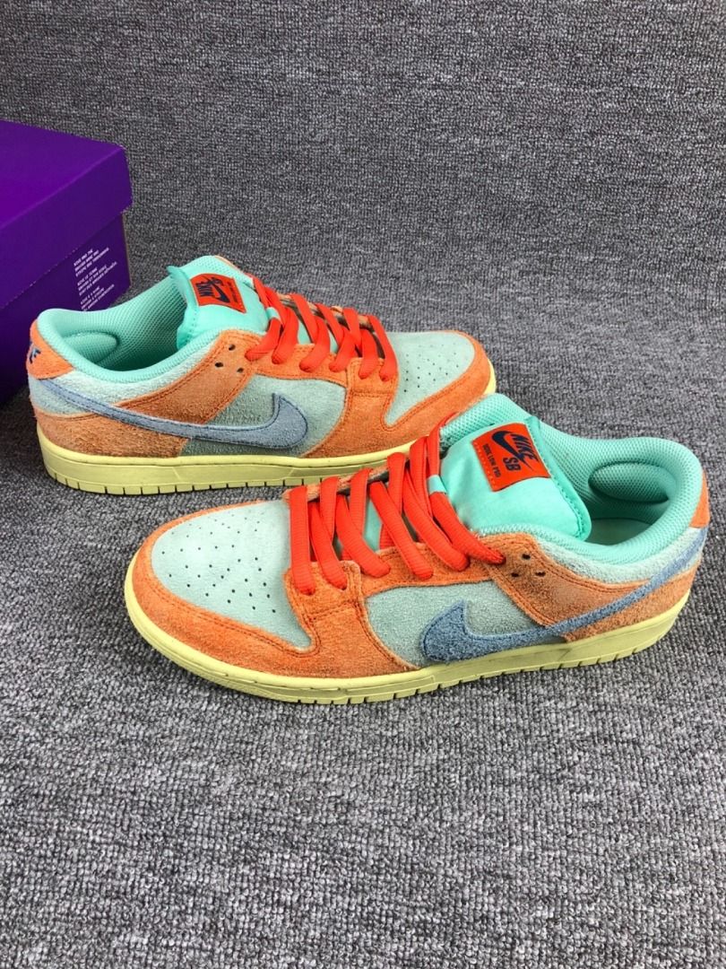 🔥橙青色】Nike Dunk SB Low “Orange and Emerald Rise” 板鞋橙青色