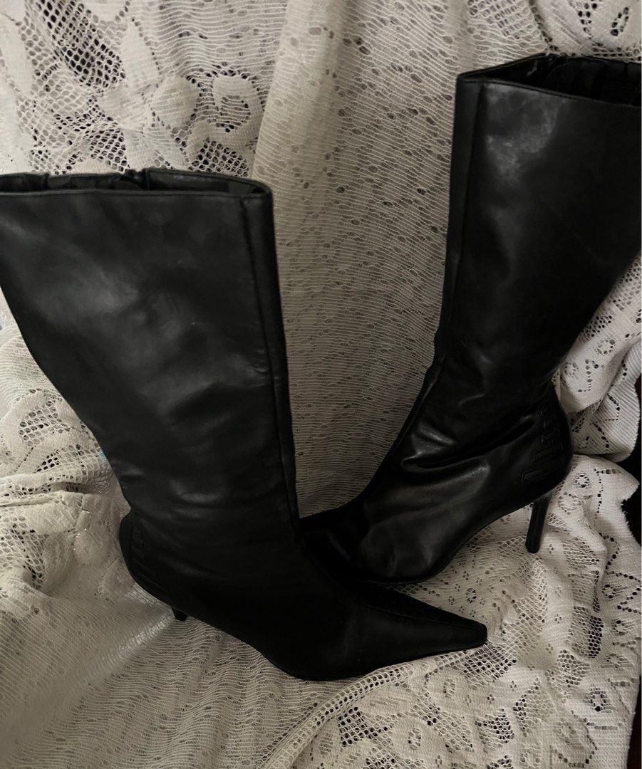 Cathy Jean Made in Brazil Genuine Leather black boots Women s