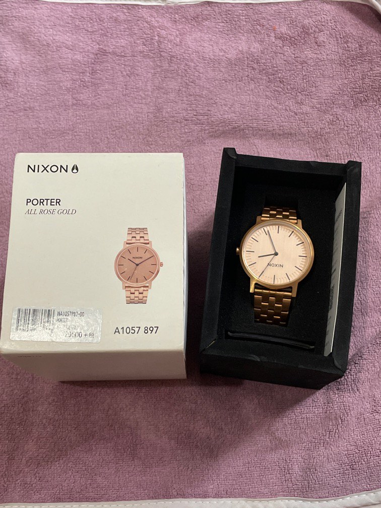 Nixon porter sales rose gold