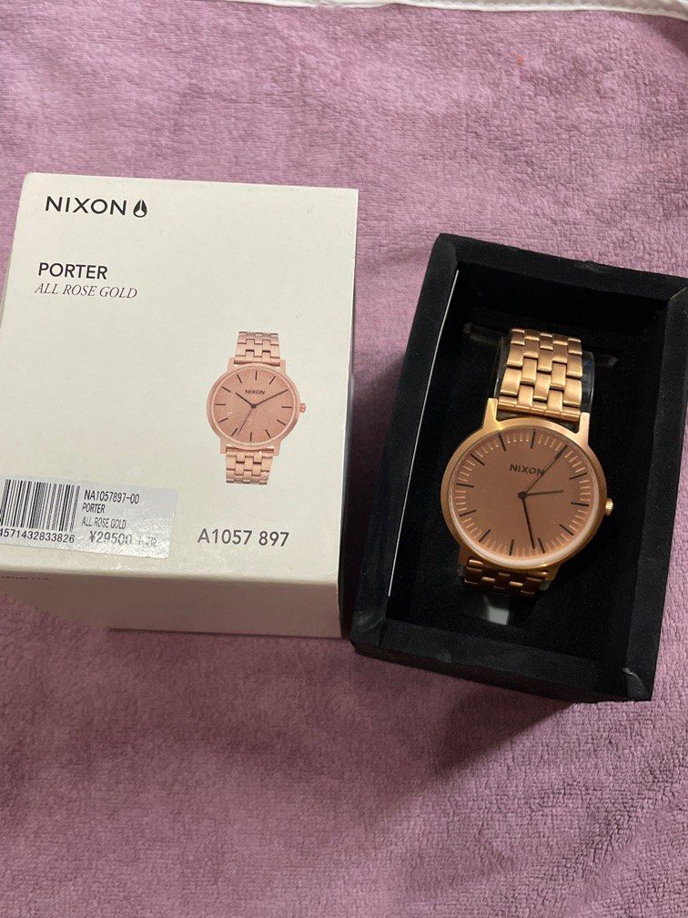 Nixon porter rose clearance gold