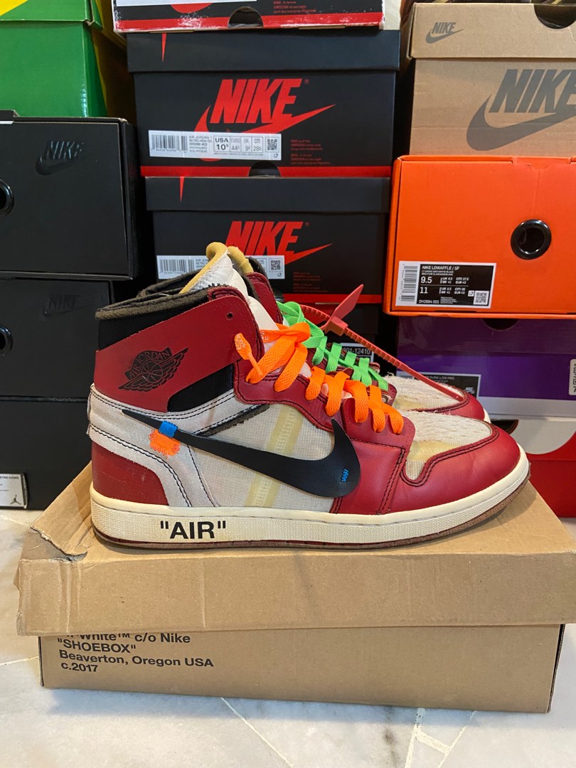 Off white jordan 1 orange laces discount