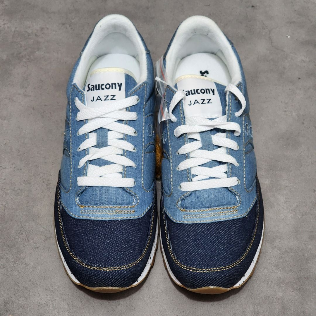 Denim shoe laces top