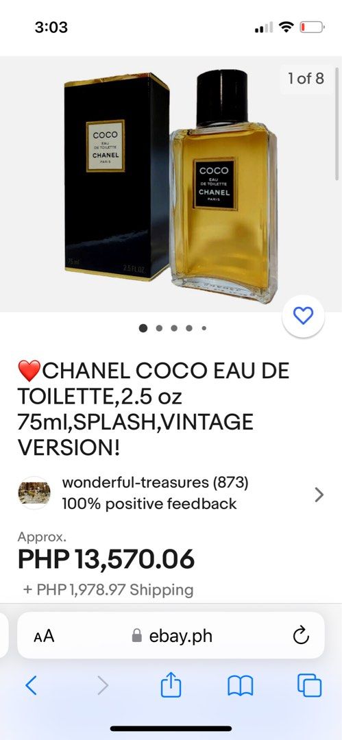 Original Coco Chanel Eau de toilette Splash, Beauty & Personal Care,  Fragrance & Deodorants on Carousell