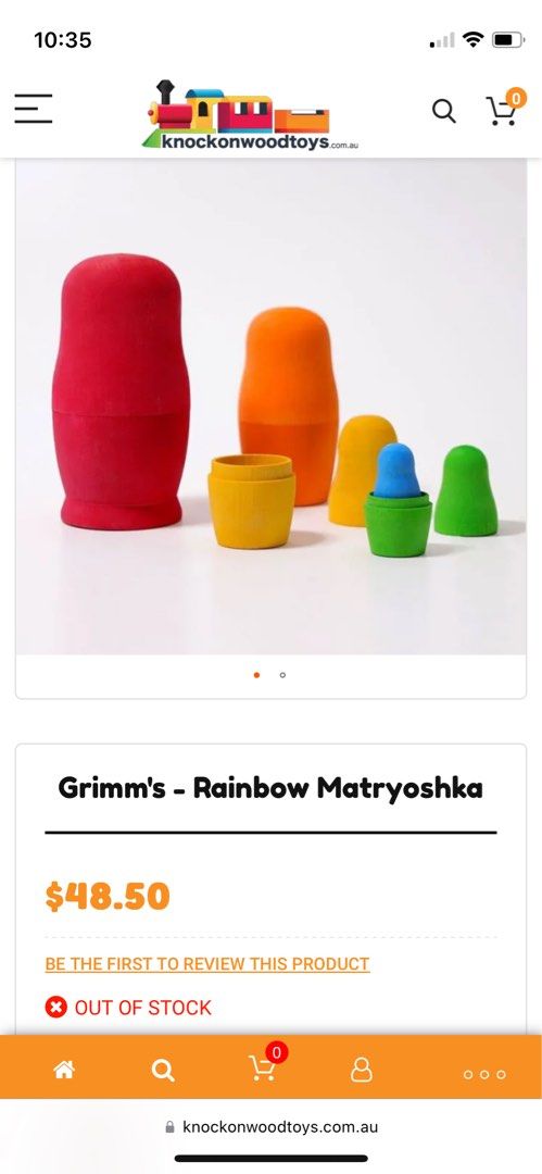 Grimms rainbow matryoshka top