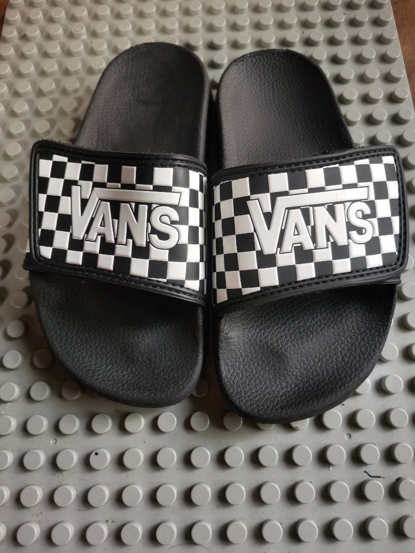 Original kids vans slides size 19 Babies Kids Babies Kids Fashion on Carousell