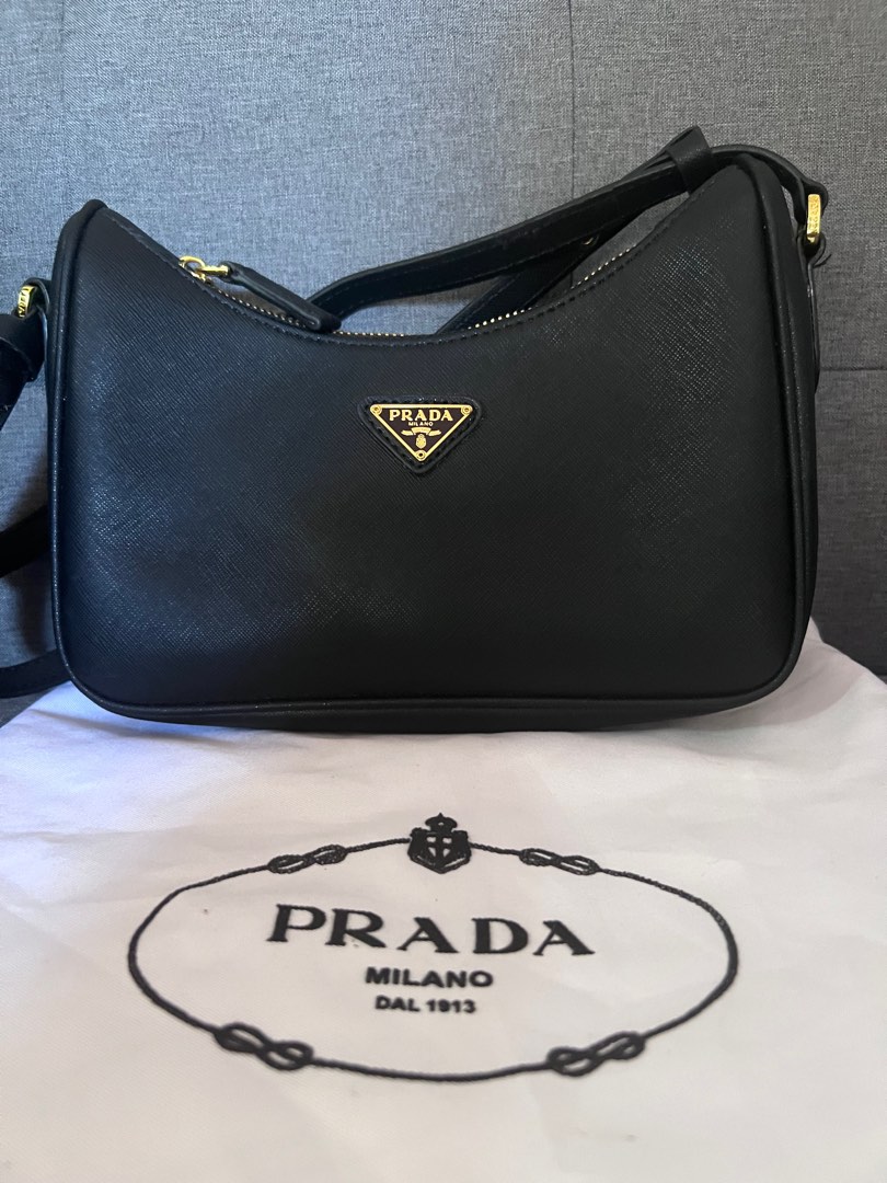 Prada Re-Nylon and Saffiano Leather Shoulder Messenger Bag Japan Sourced,  Luxury, Bags & Wallets on Carousell